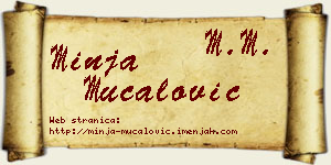 Minja Mučalović vizit kartica